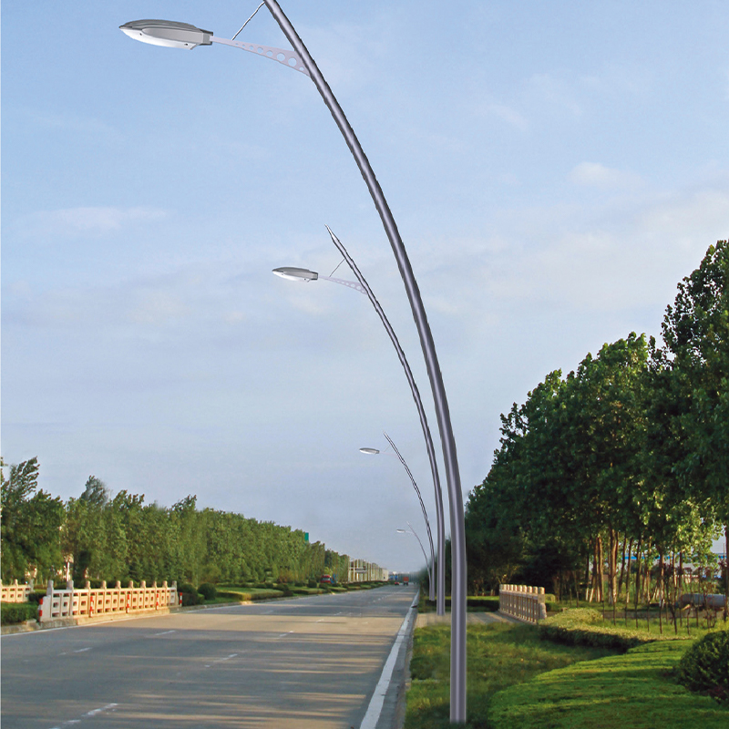 GENMINI Aluminum Curved Roadway Light Pole