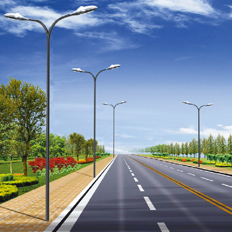 NILE Double Arm Aluminum Conical Roadway Light Pole