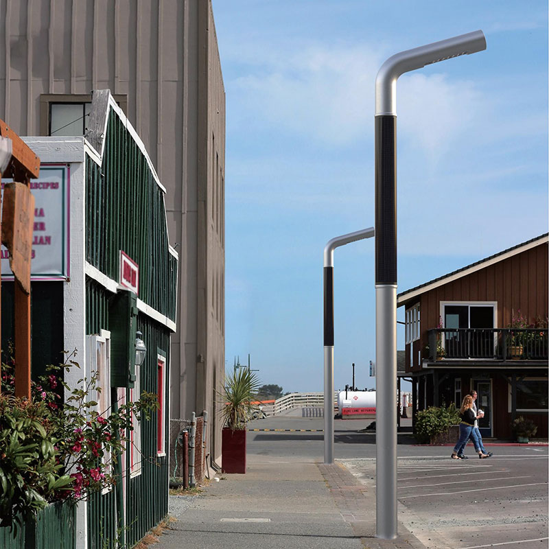 LUGO Aluminum Flexible HJT Metal powder spraying Solar Light Pole