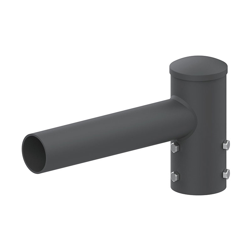 4" Round Horizontal External Light Pole Tenon Adapter