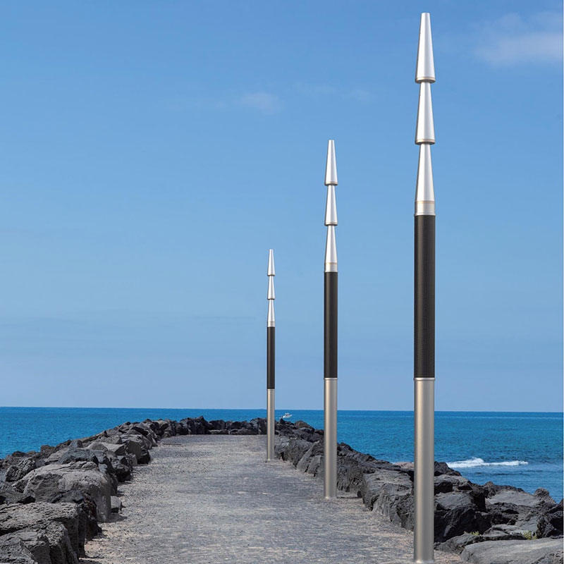 GANGI Metal powder spraying Flexible HJT Solar Light Pole