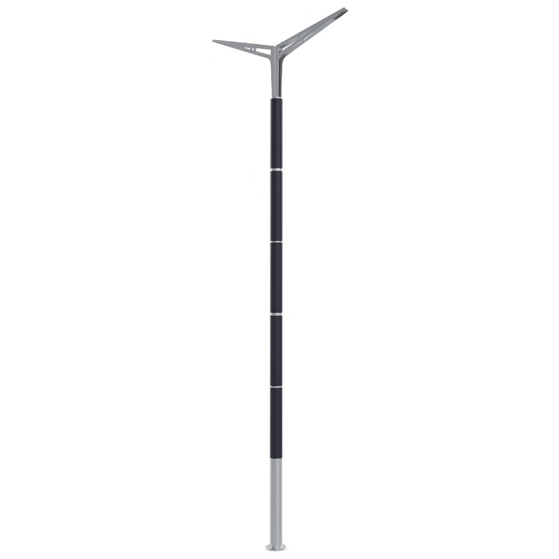 RARON Aluminum Flexible HJT Double lamp head Solar Light Pole