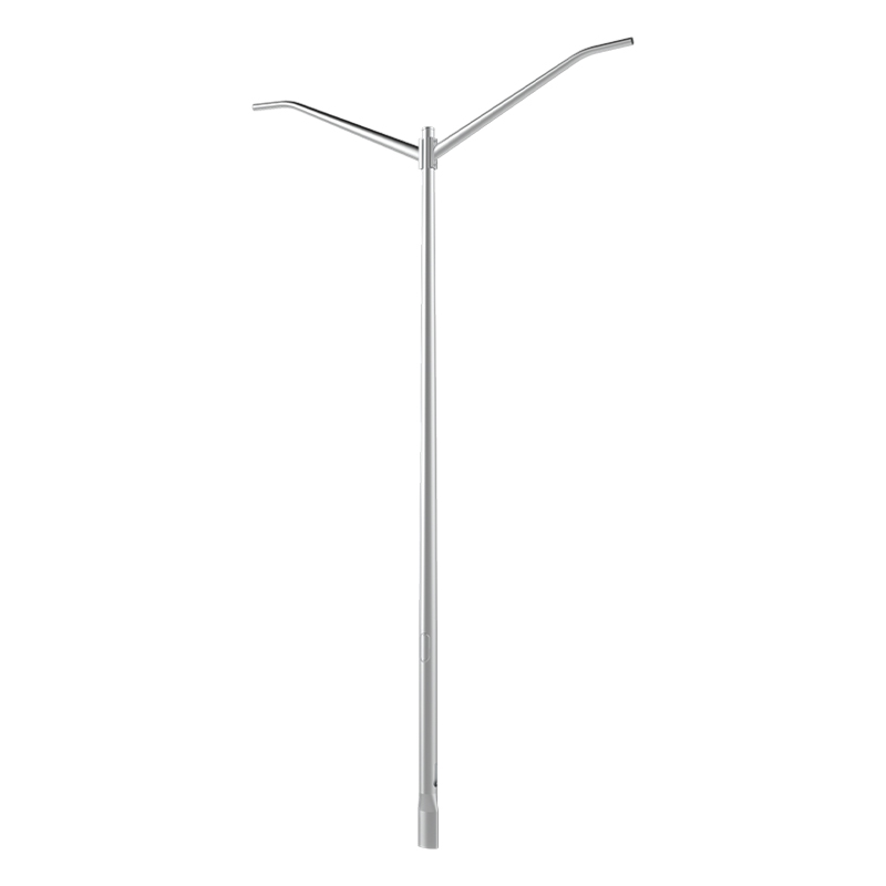 20ft-40ft Aluminum Conical Light Pole Duo Arms, Planted Mounting