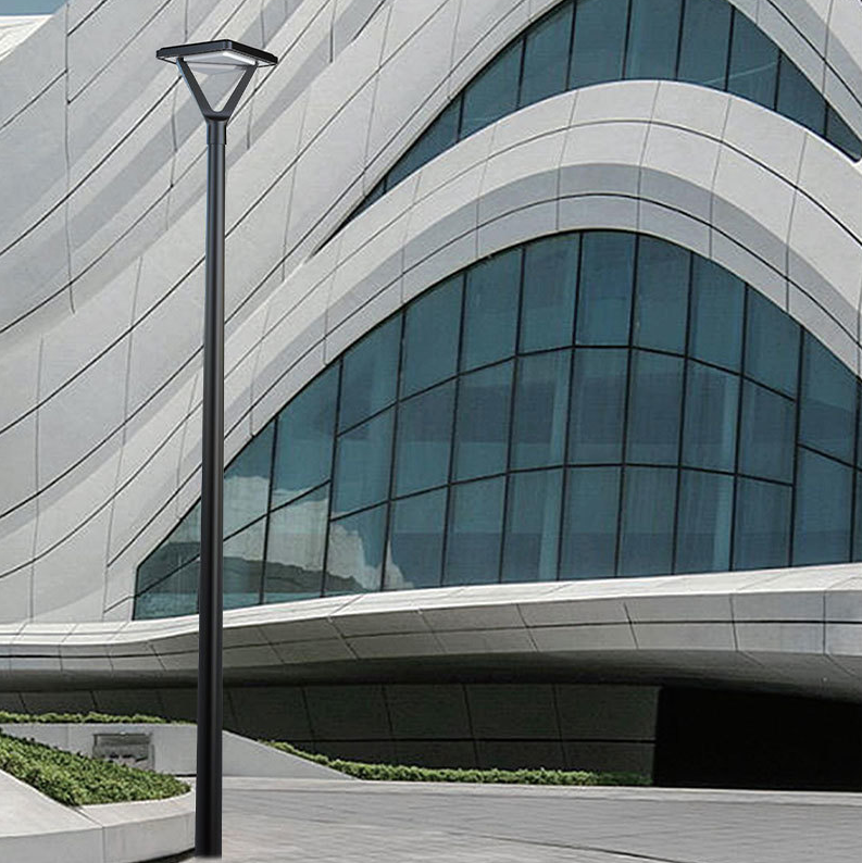 What height and power rating are most suitable for solar light poles used in rural road lighting projects?