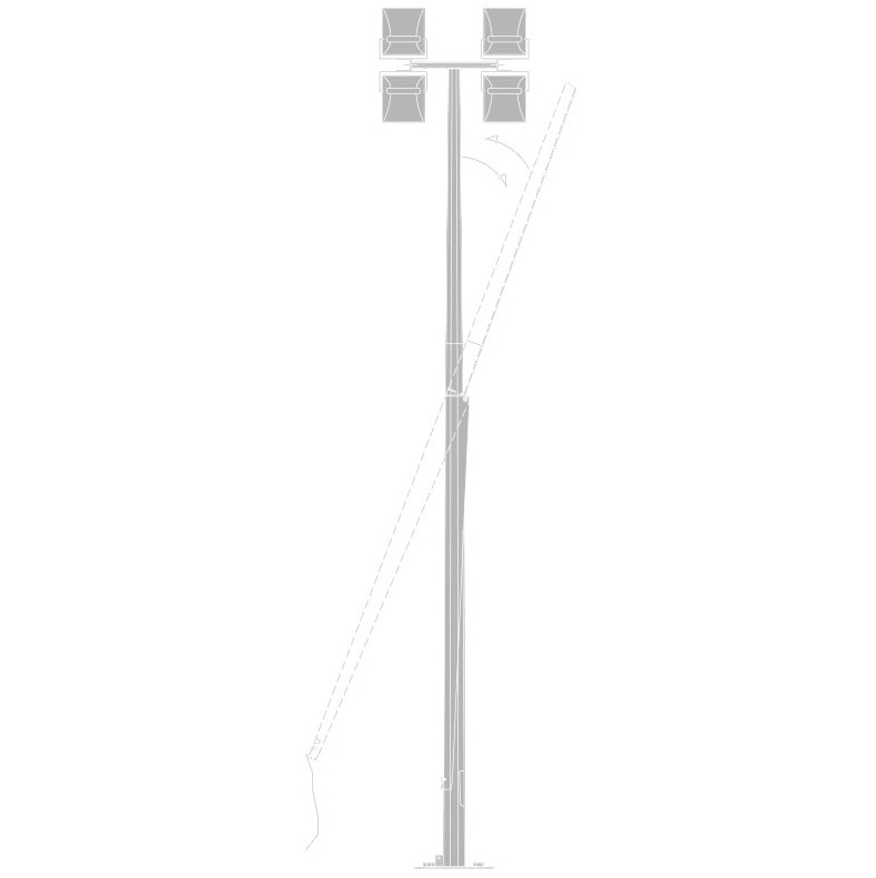 In what settings are steel light poles used?